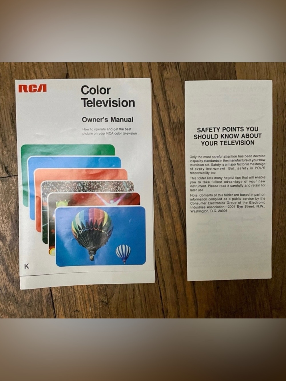 RCA White Color Television Owner's Manual & Pamphlet VTG Collectable Gift Decor